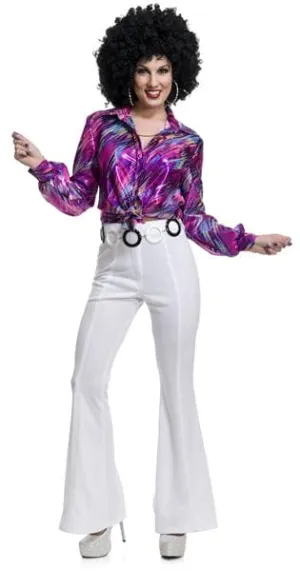 70's Women's White Disco Pants