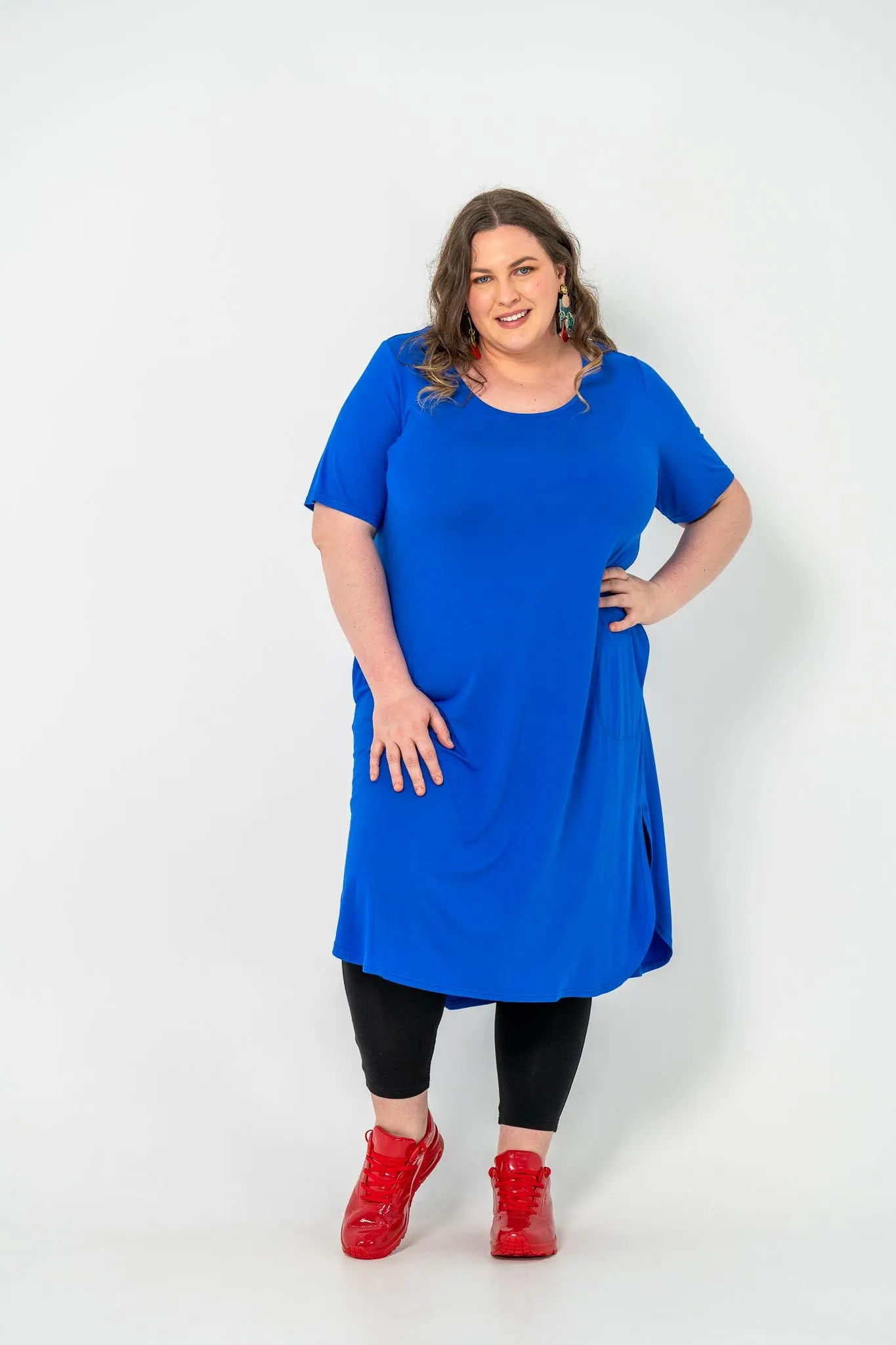 'ALANA' T-Shirt Dress - Cobalt BLUE