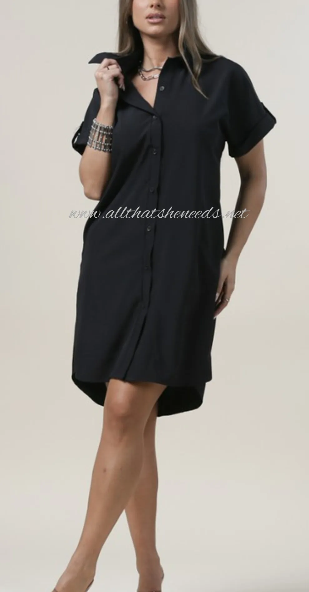 Black Out Shirt/Dress