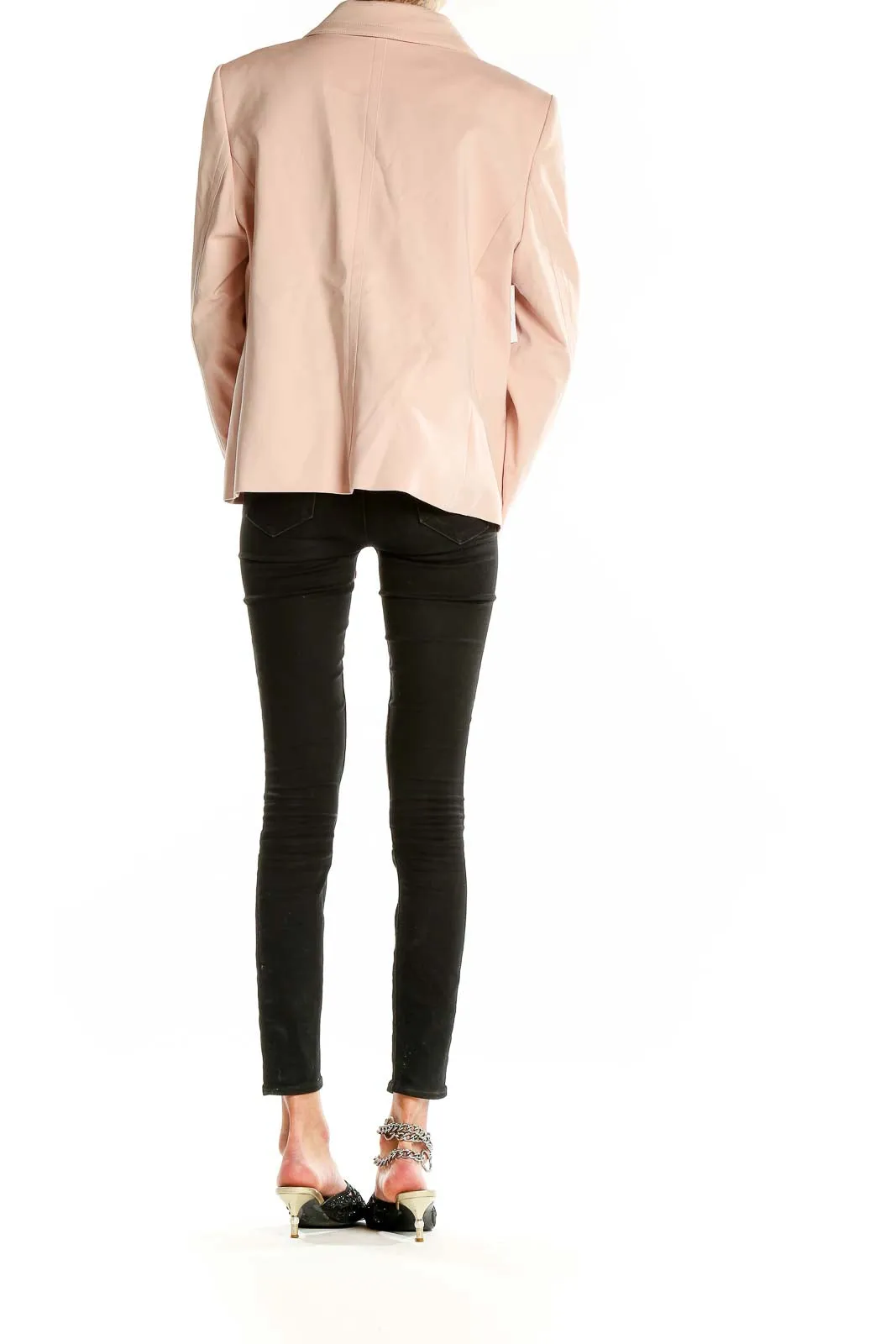 Blush Double-Breasted Peacoat