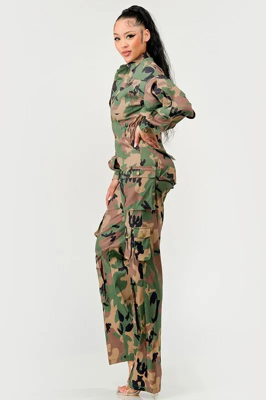 Camo Cutie- Camouflage Denim Jumpsuit