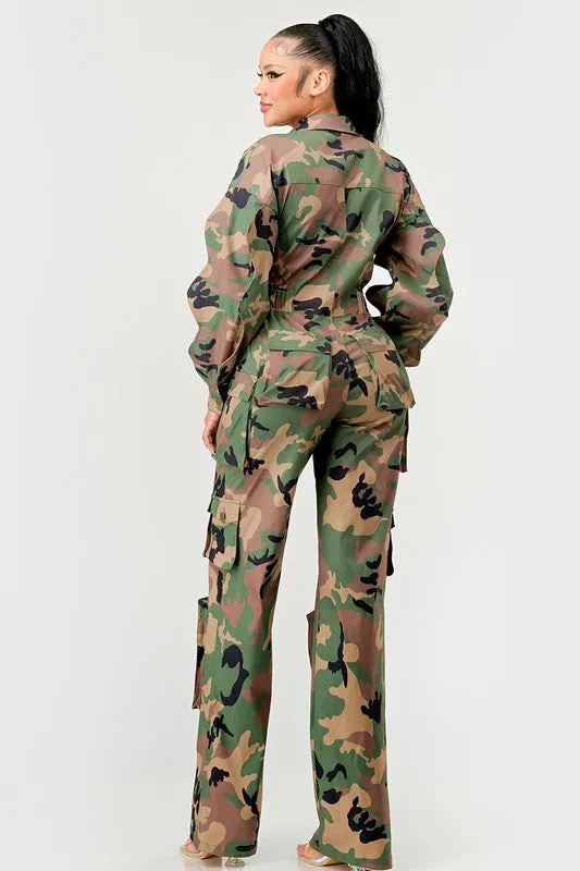 Camo Cutie- Camouflage Denim Jumpsuit