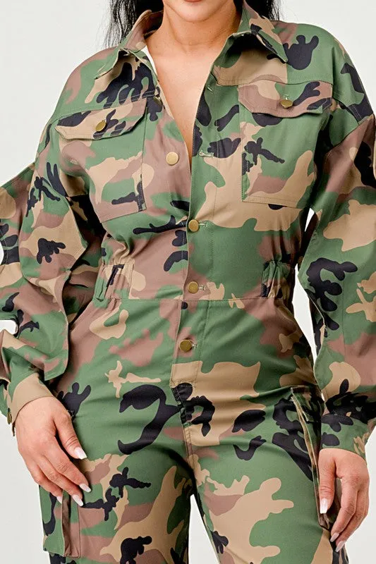 Camo Cutie- Camouflage Denim Jumpsuit