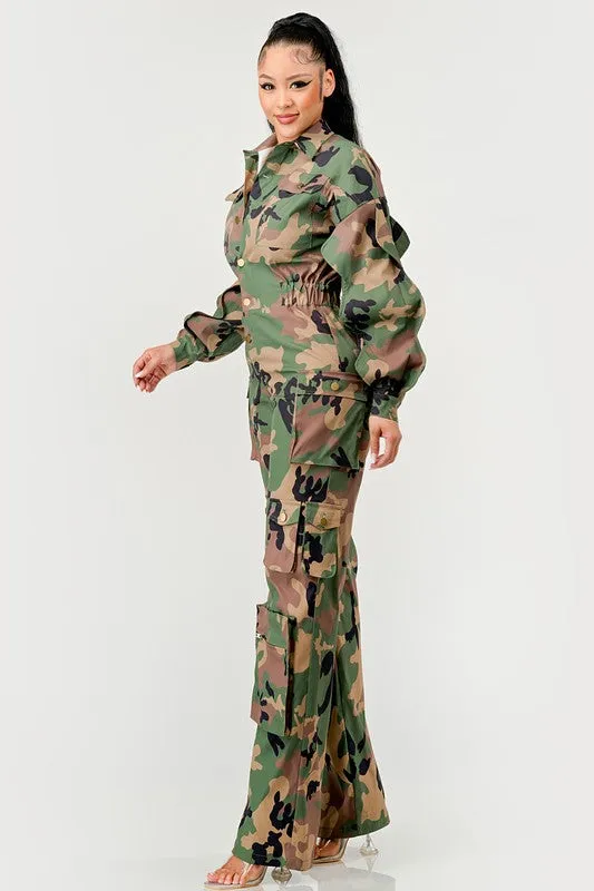 Camo Cutie- Camouflage Denim Jumpsuit