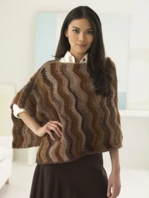 Chocolate Ripple Poncho (Crochet)