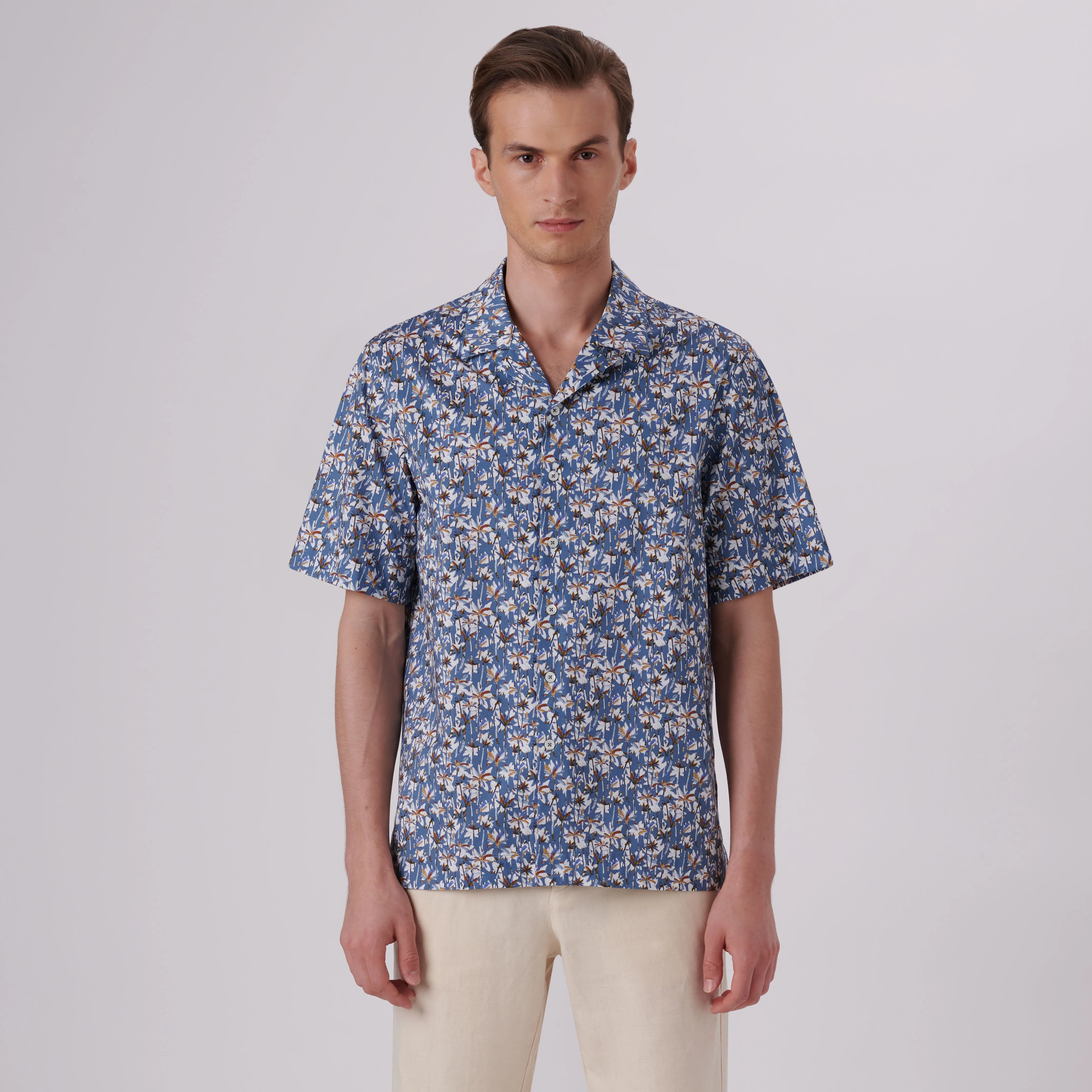 Cole Palm Trees Print OoohCotton Camp Shirt