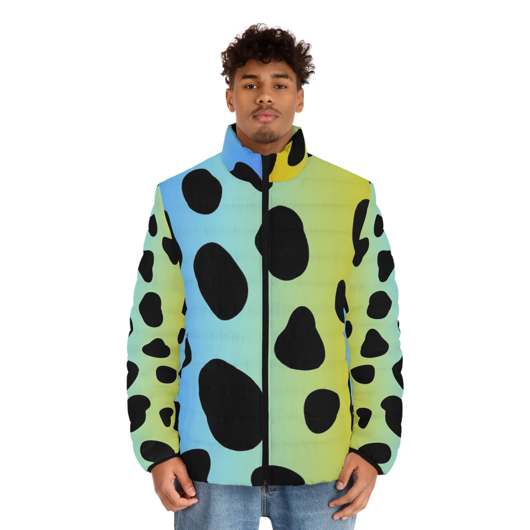 Colorful Jaguar - Men's Puffer Jacket