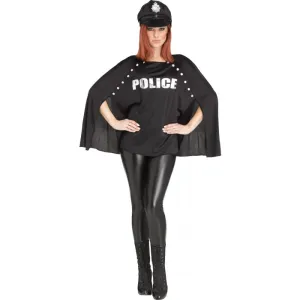 Costume femme poncho policière