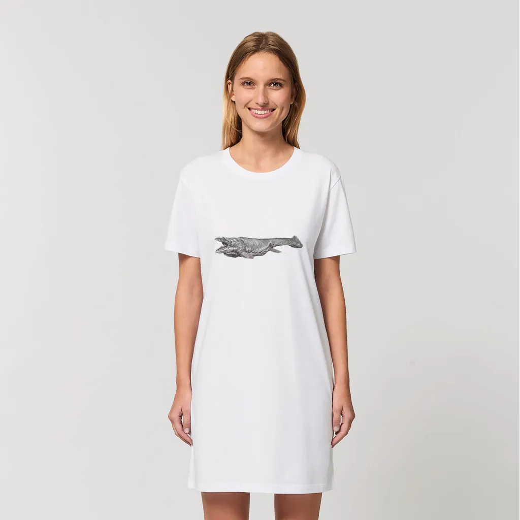 Dino Sea Creature Organic T-Shirt Dress