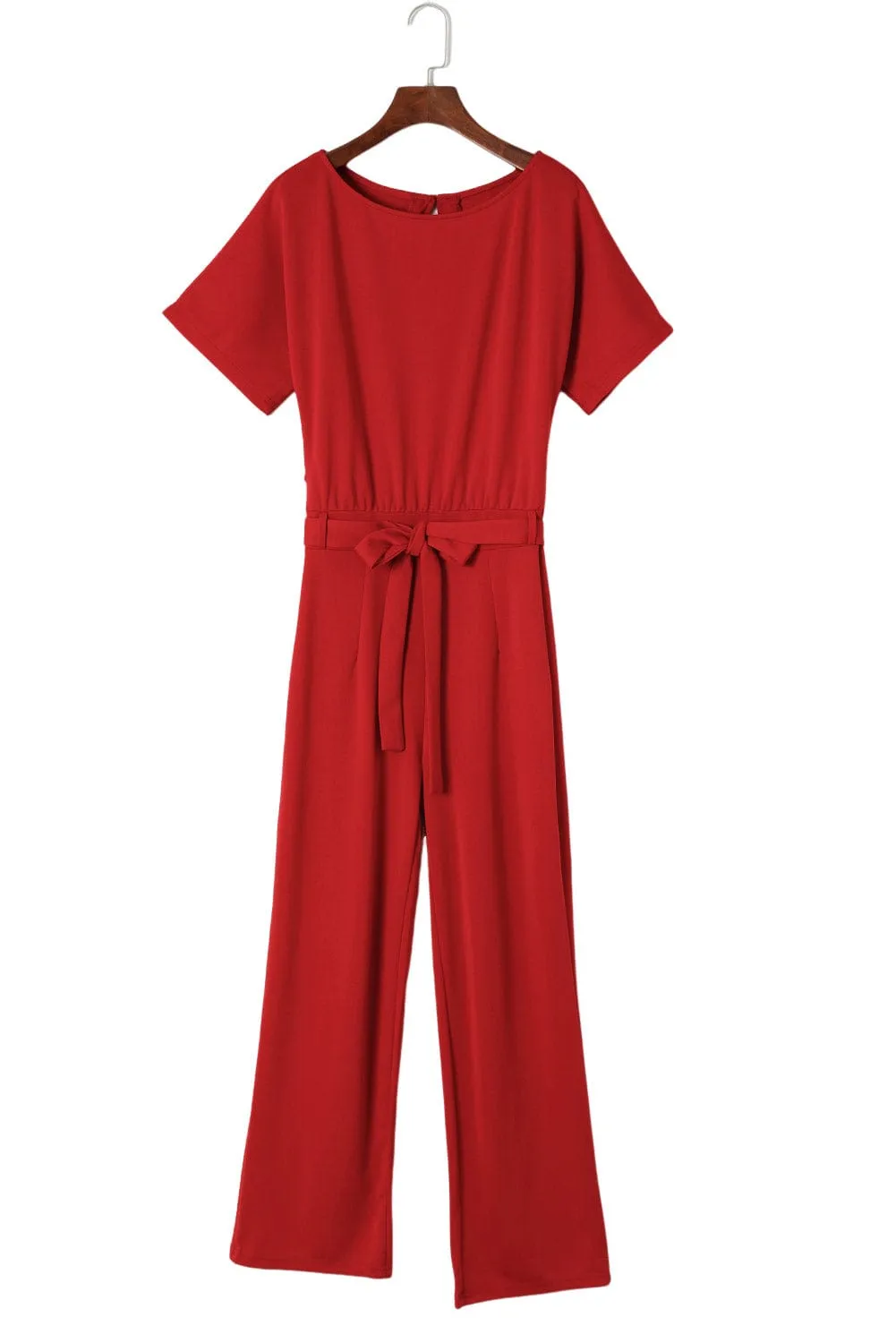 Elegant One Line Collar Chic Jumpsuit