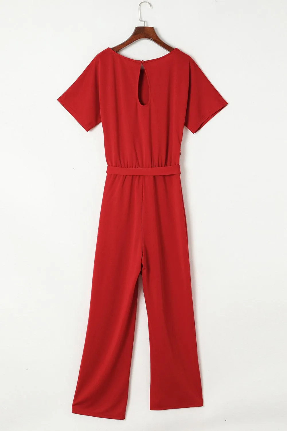 Elegant One Line Collar Chic Jumpsuit