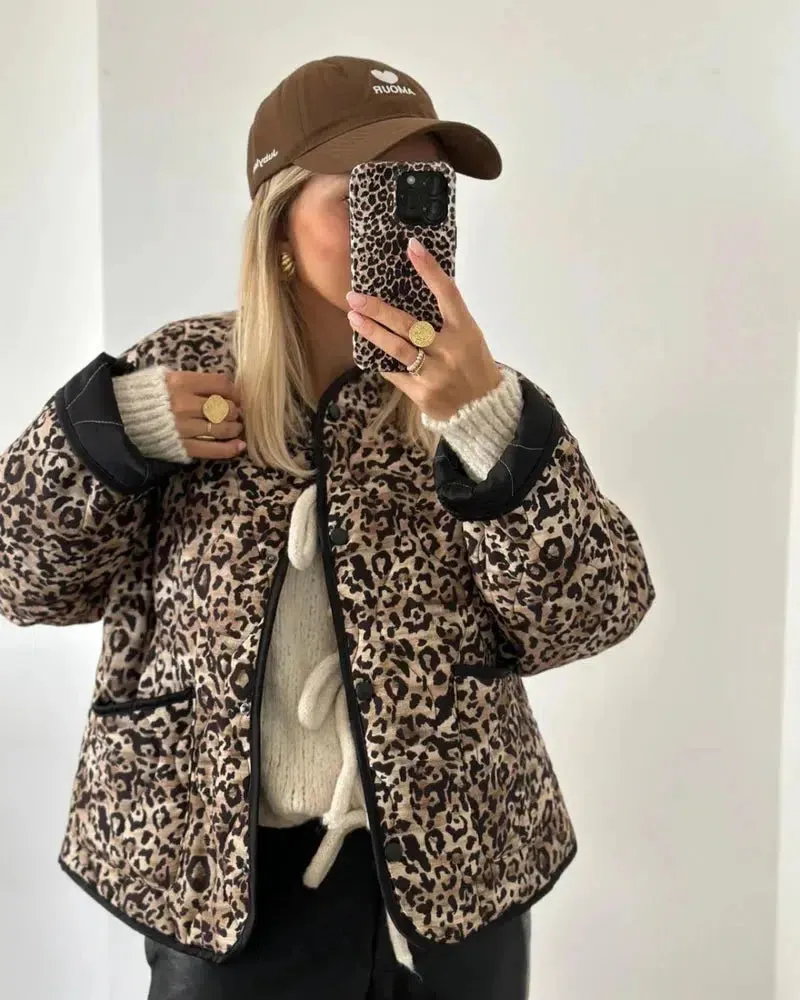 Esméralda – Leopard pattern – Single-breasted coat