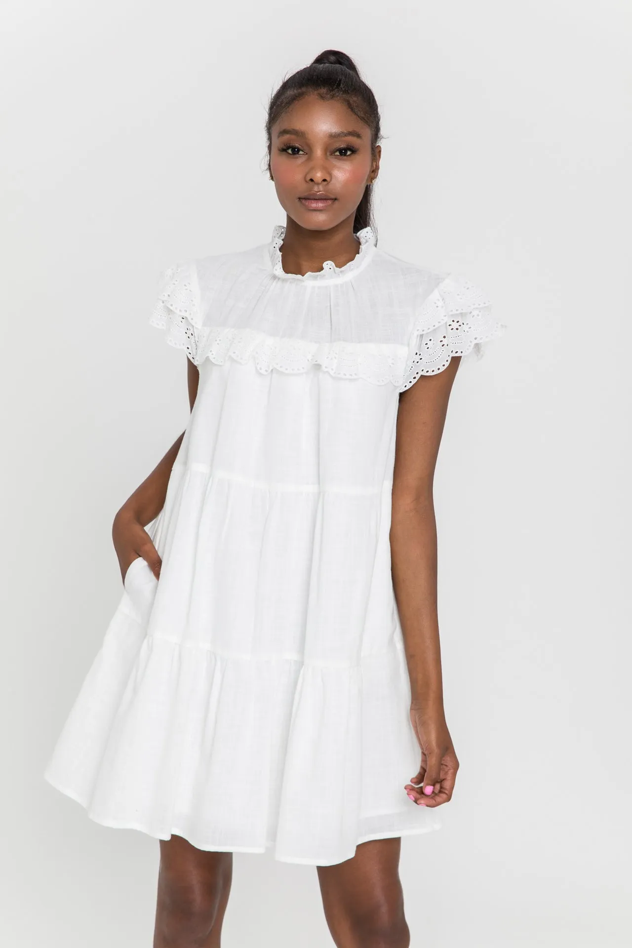 Eyelet Babydoll Dress