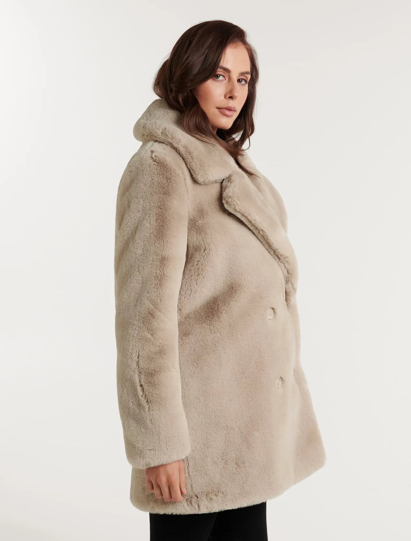 Hester Fur Peacoat