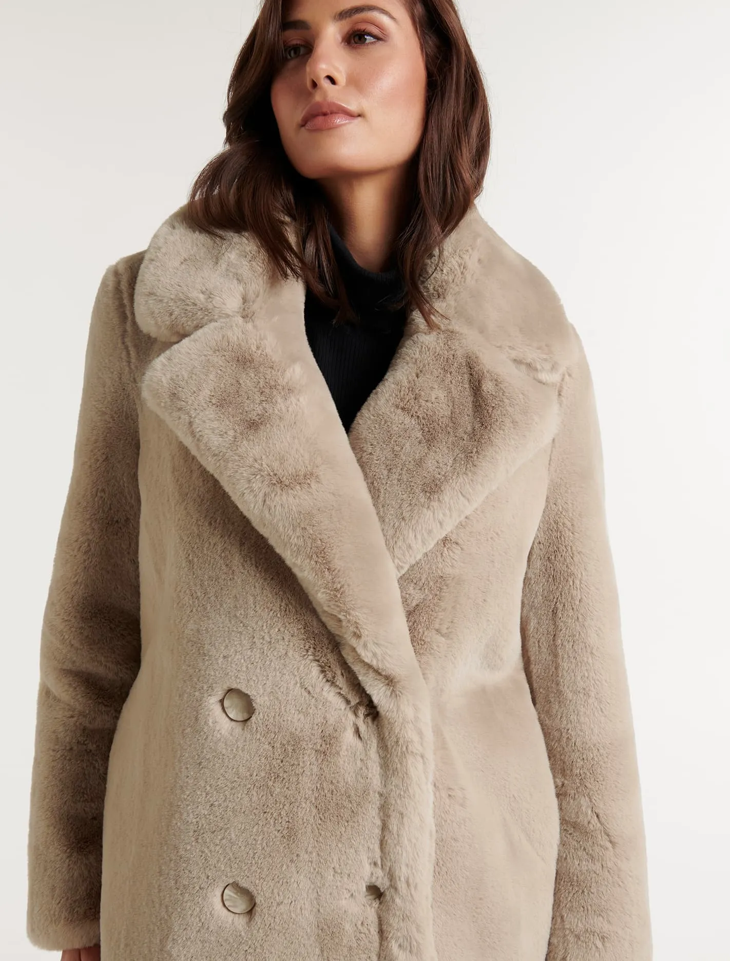 Hester Fur Peacoat