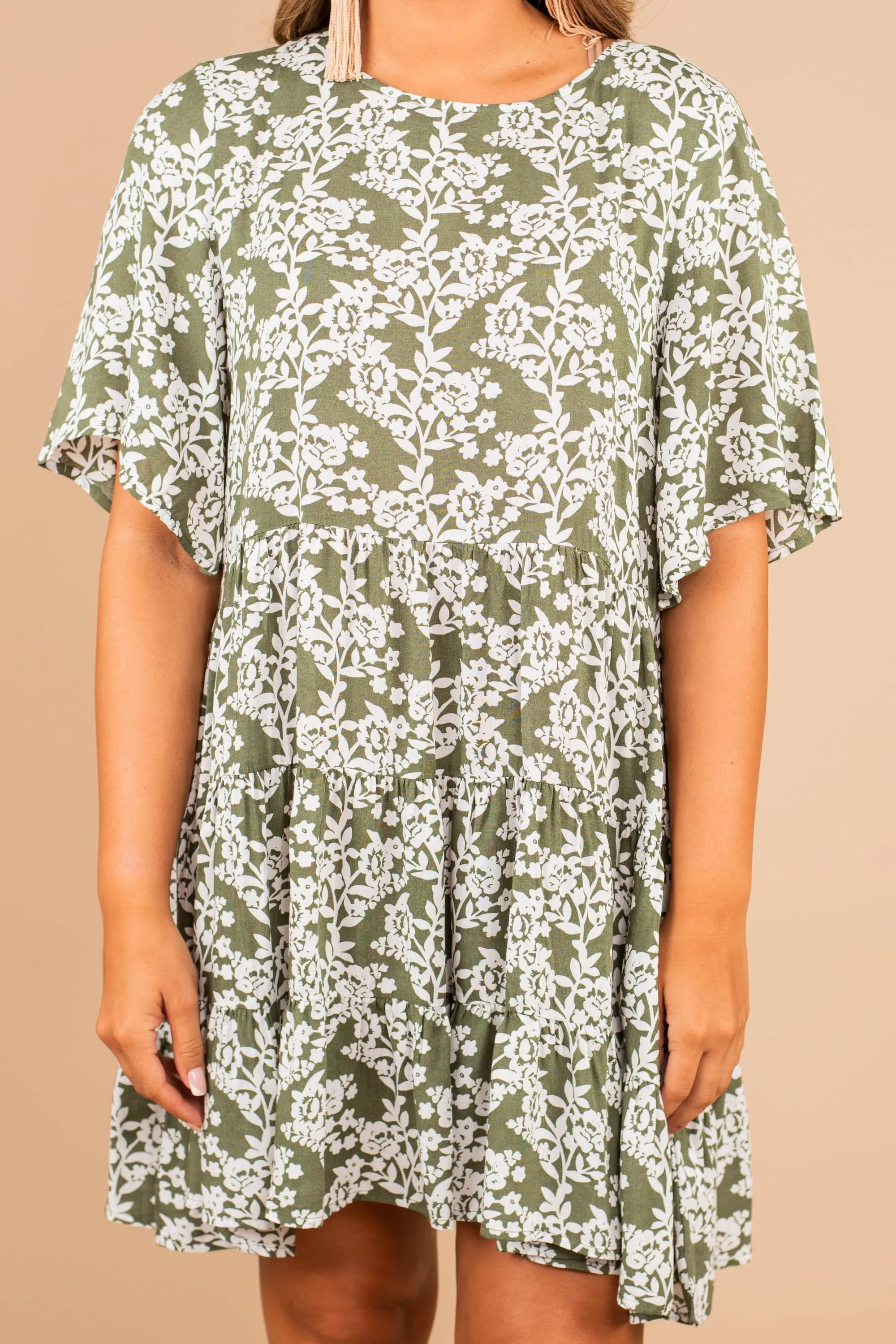 It's A Lifestyle Green Tea Floral Dress