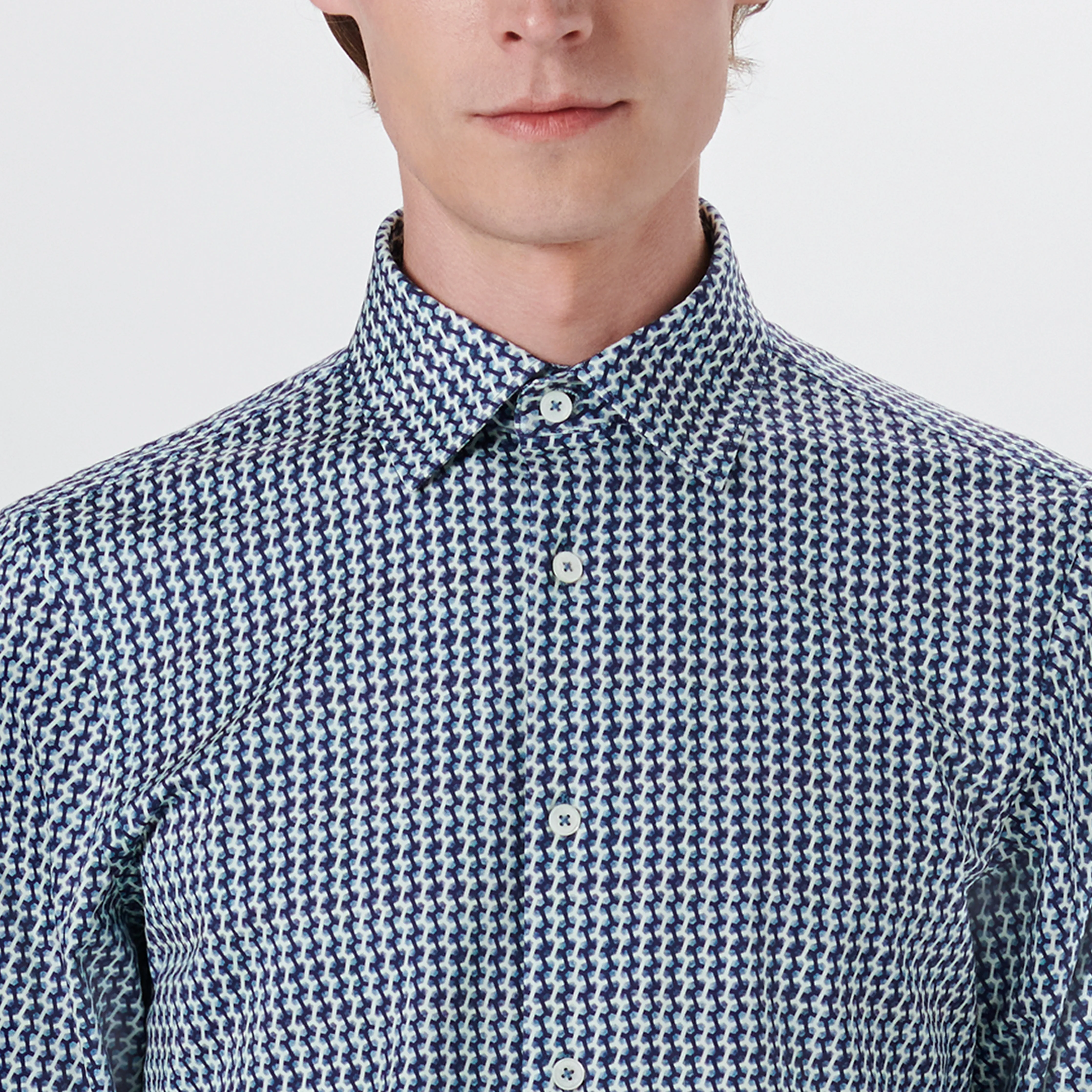 JAMES Chain Link Print OoohCotton Shirt