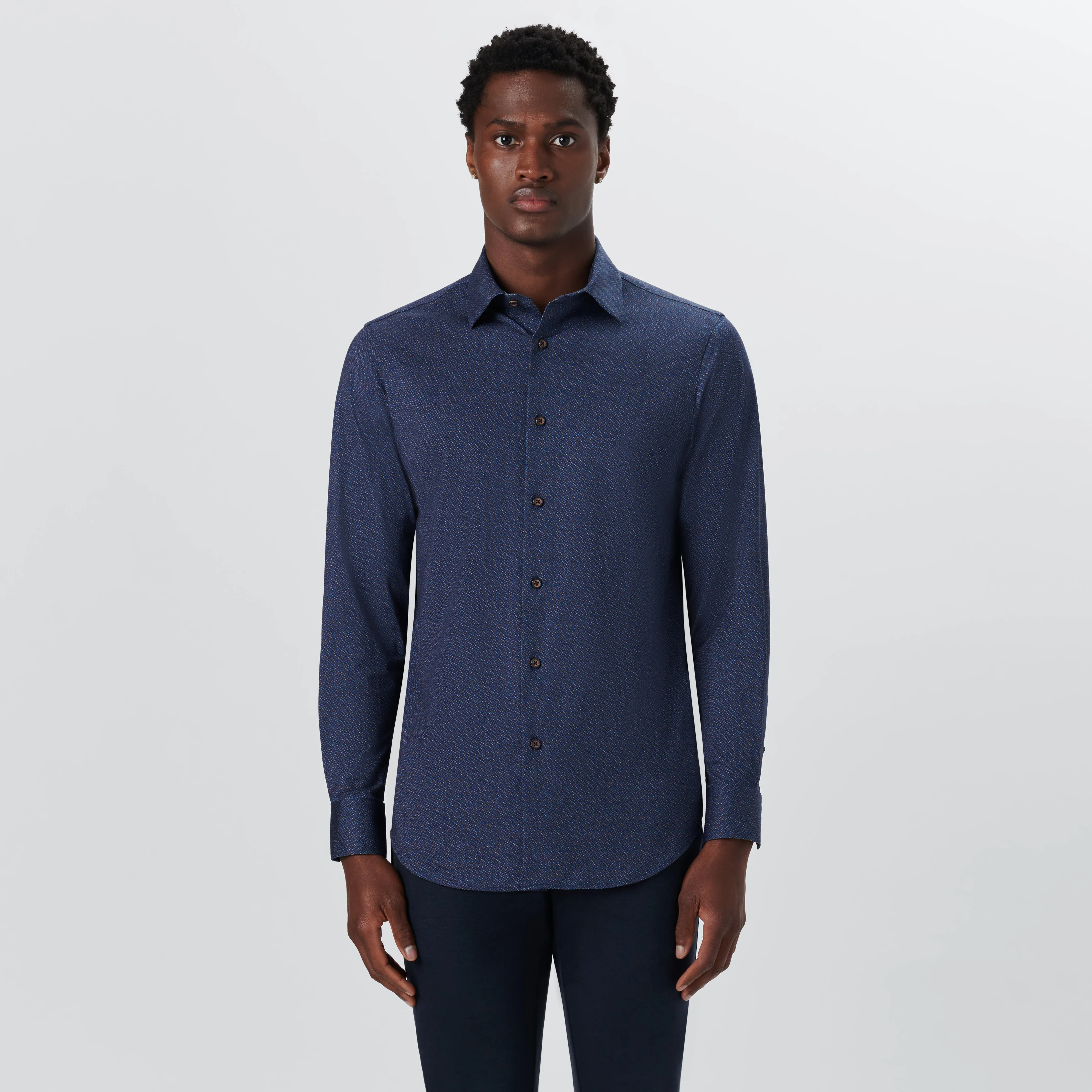 JAMES Diamond Pin Check OoohCotton Shirt