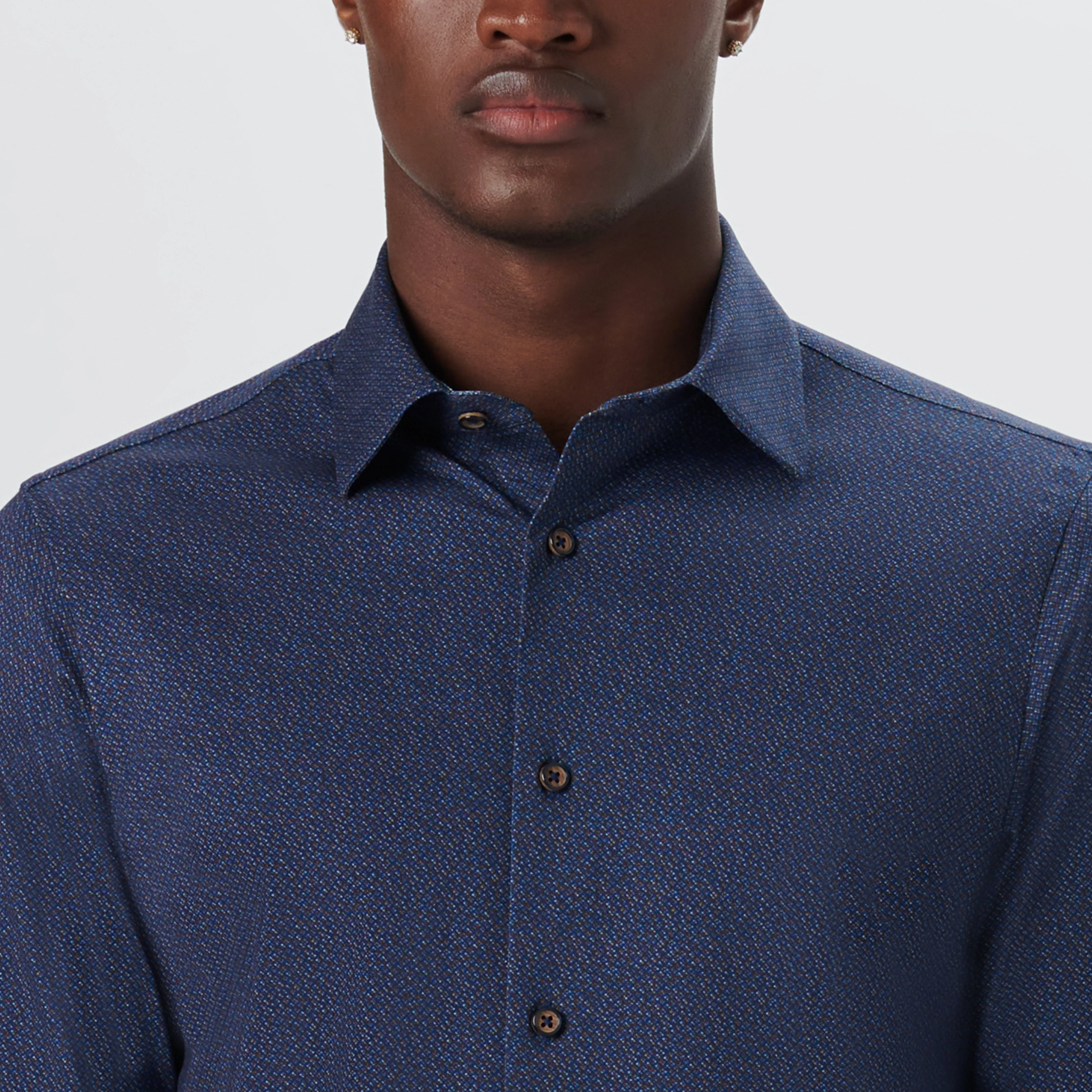 JAMES Diamond Pin Check OoohCotton Shirt