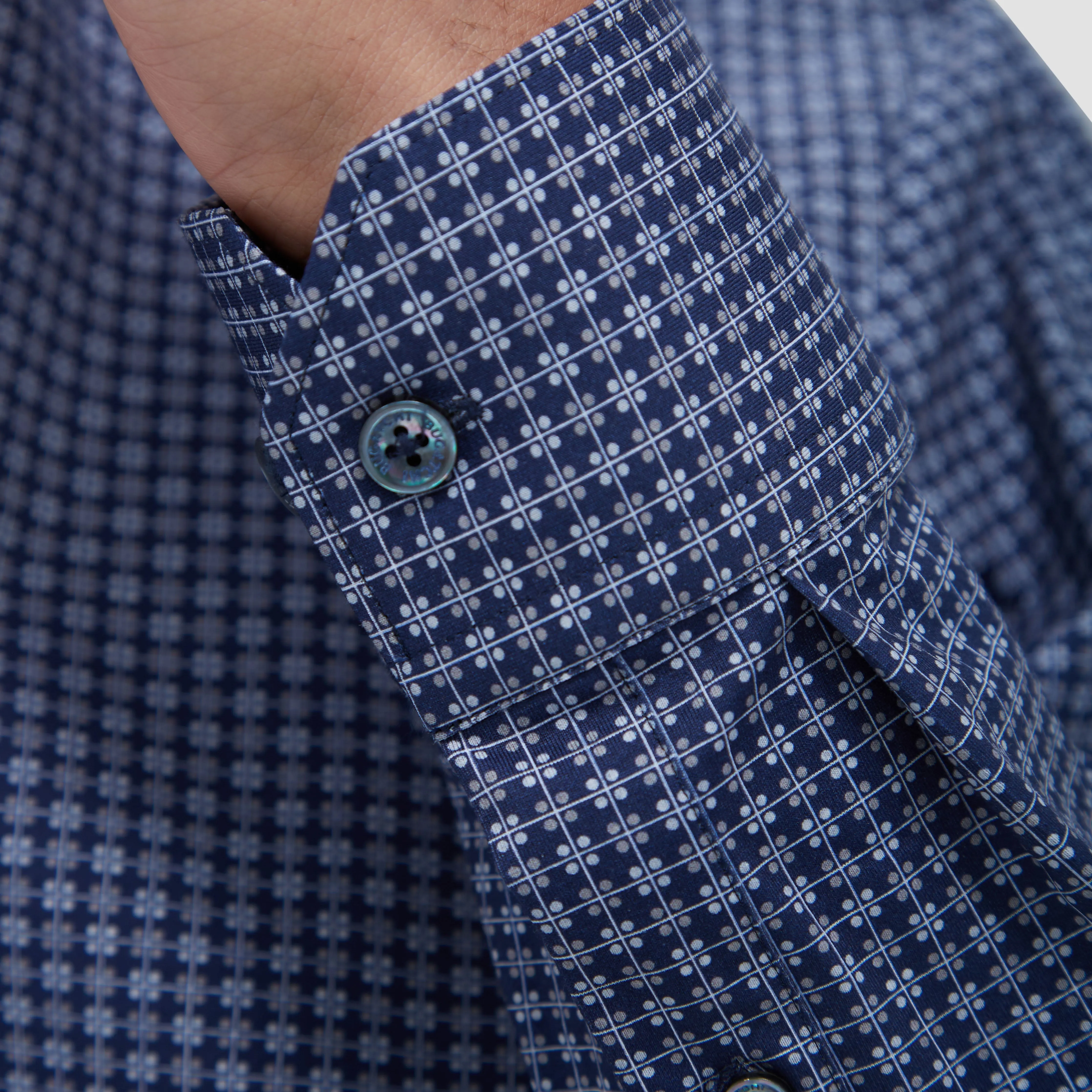 Jimmy Double Sided Geometric/Dot OoohCotton Shirt