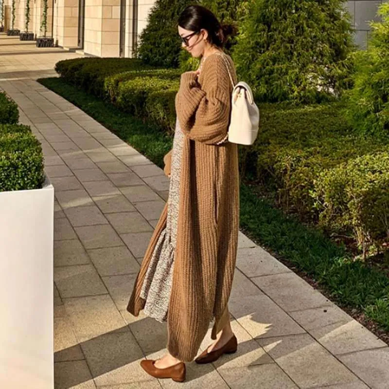 Luxury Loose Knitted Long Cardigan Sweaters