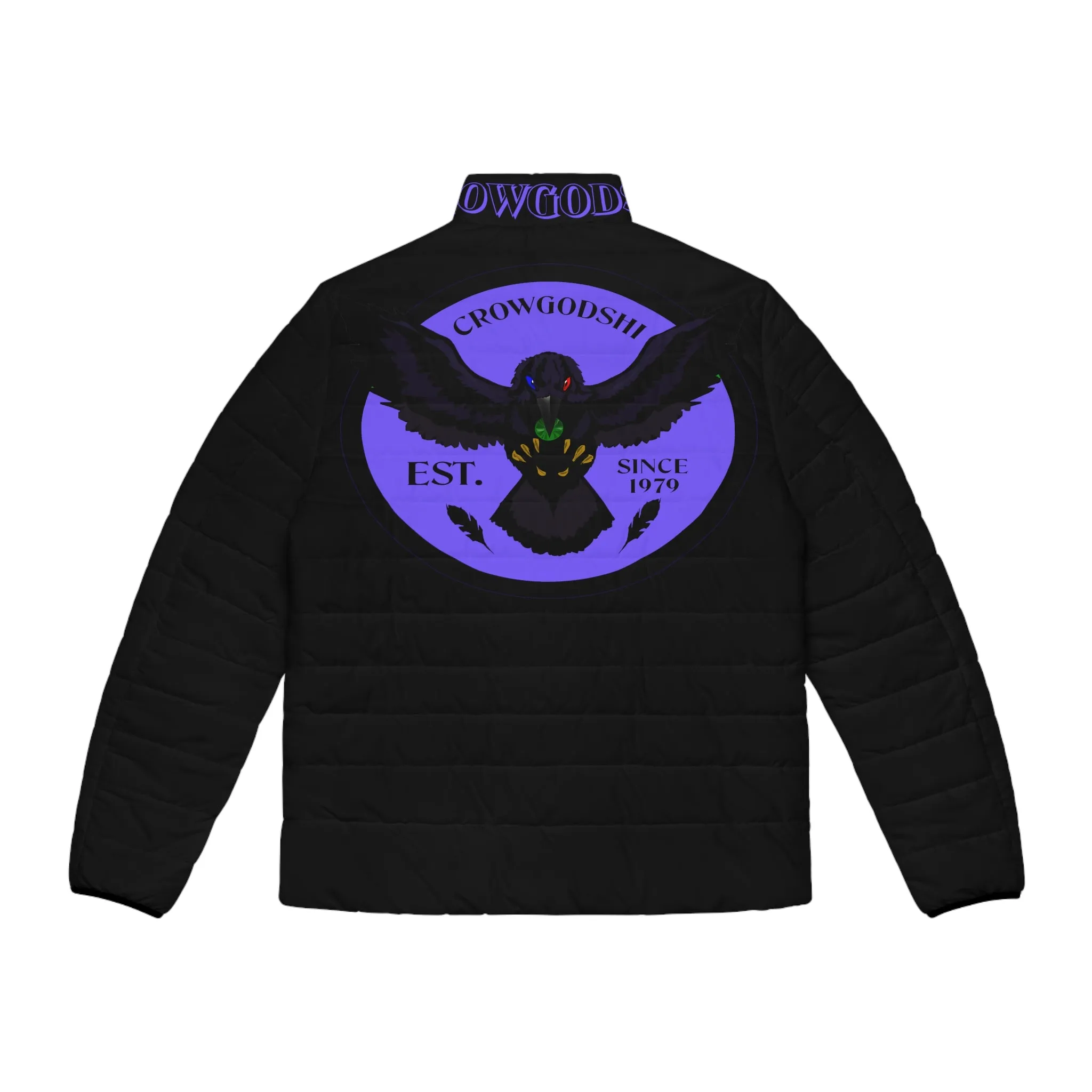 Men's 3rd GEN Puffer Jacket, BLACK W/ PURPLE LOGO