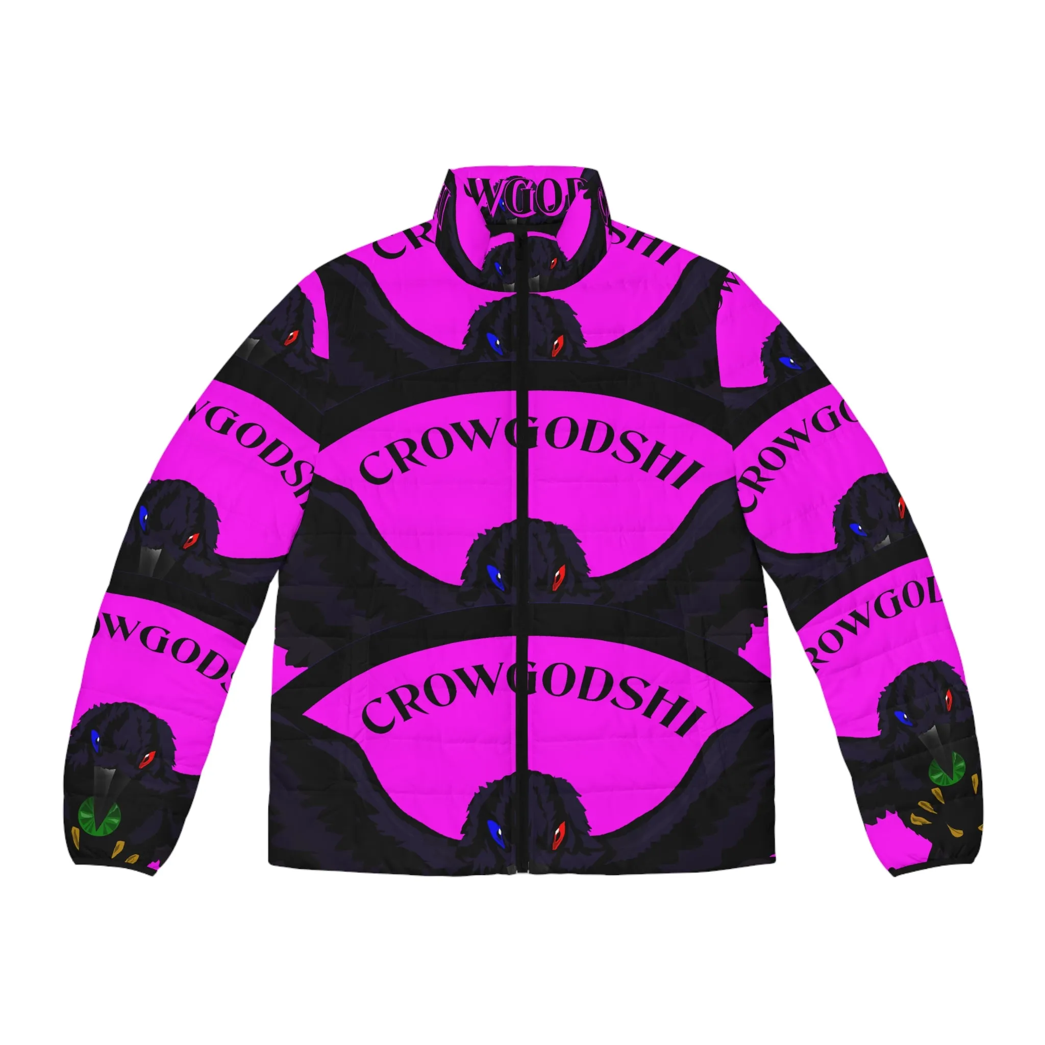 Men's Special Edition Crowgodshi Puffer Jacket, PINK LOGO