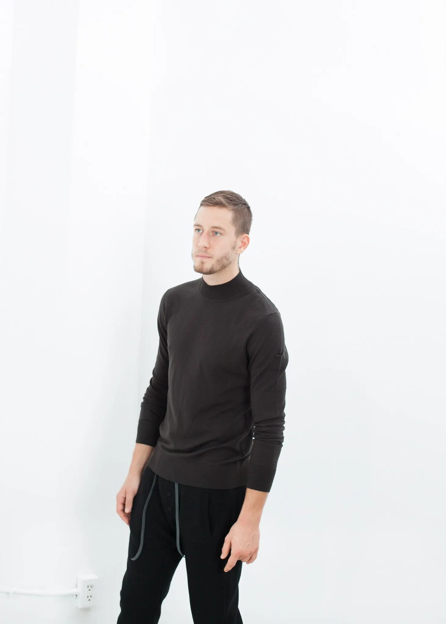 Merino Knit Turtleneck in Cavern