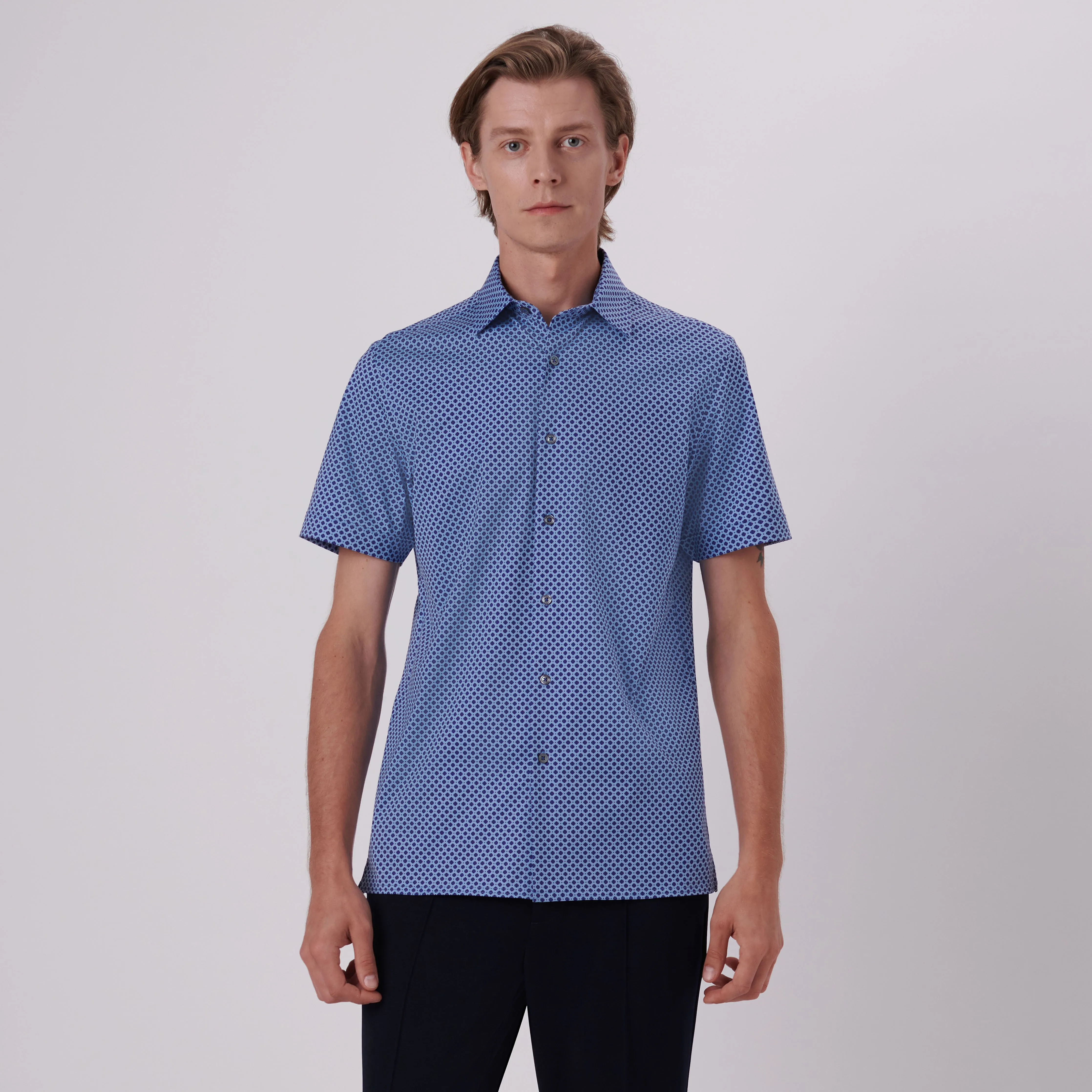 Milo Geometric Print OoohCotton Short Sleeve Shirt