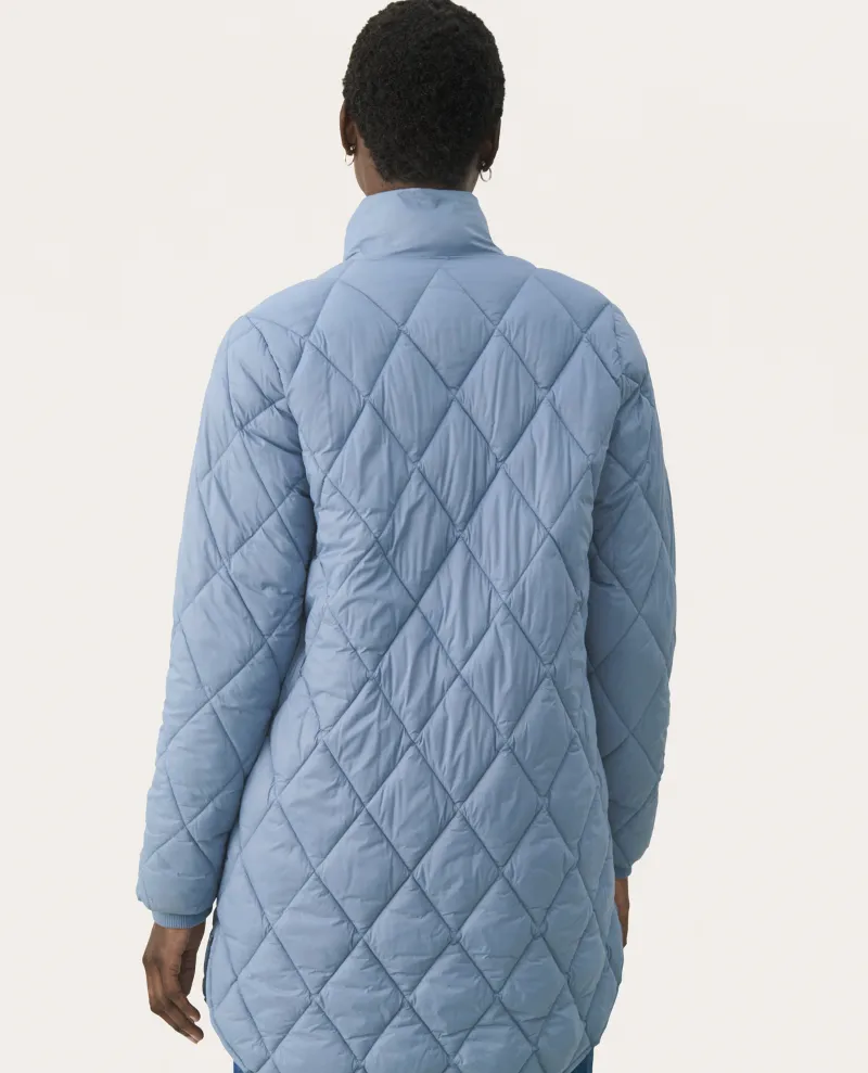 Part Two Ollias Windward Blue Quilted Jacket - UK14