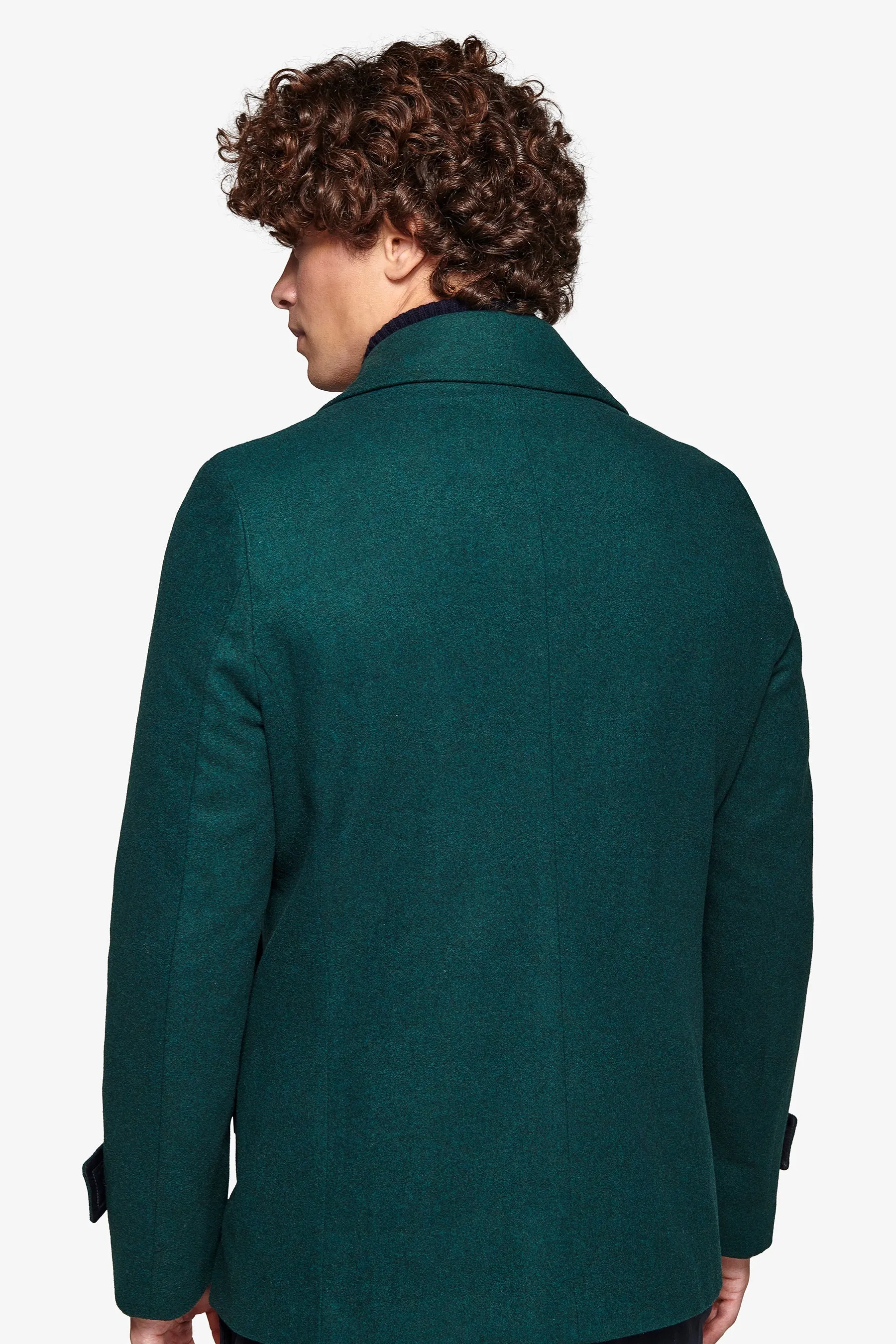 Peacoat doppiopetto ottanio