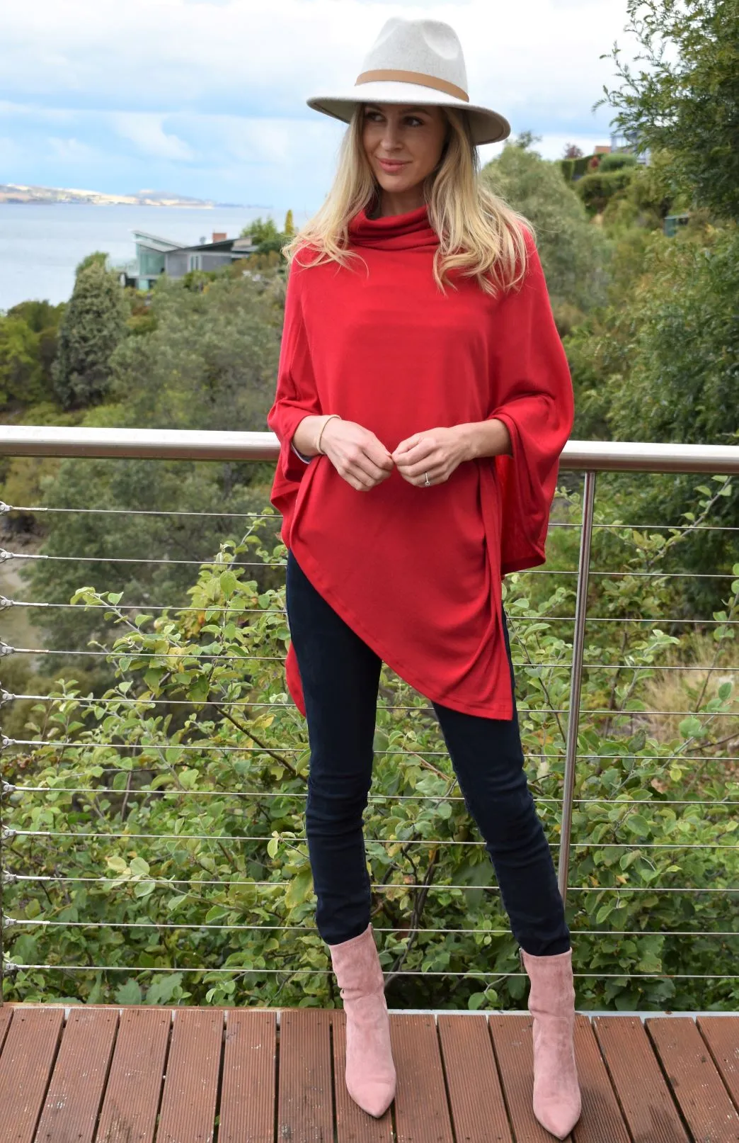 Polo Neck Poncho