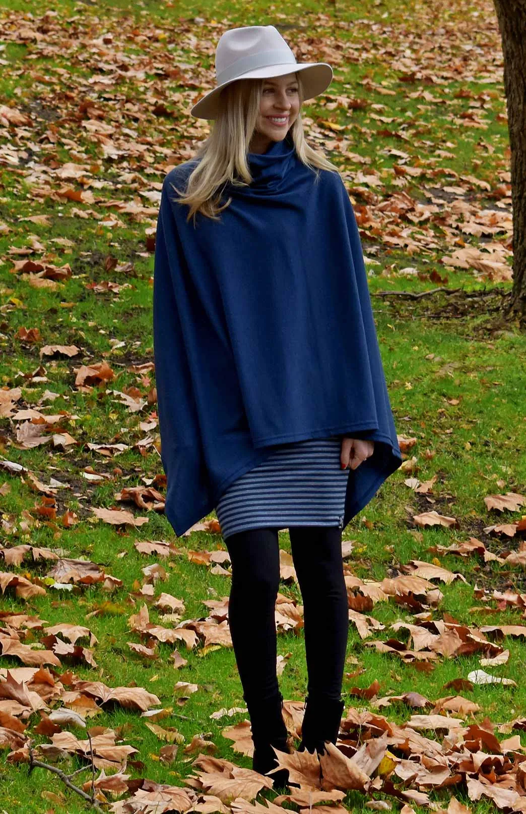 Polo Neck Poncho