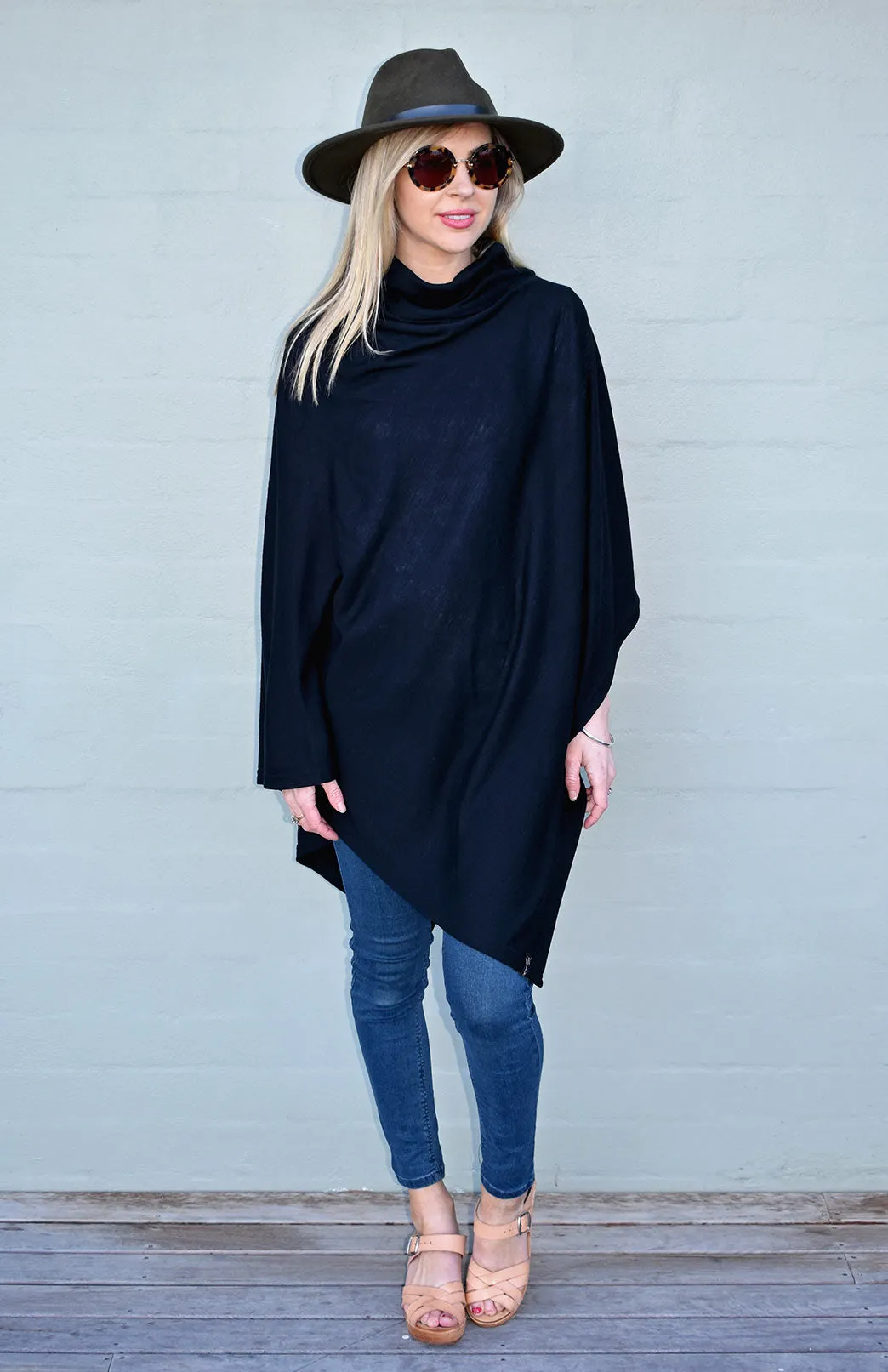 Polo Neck Poncho