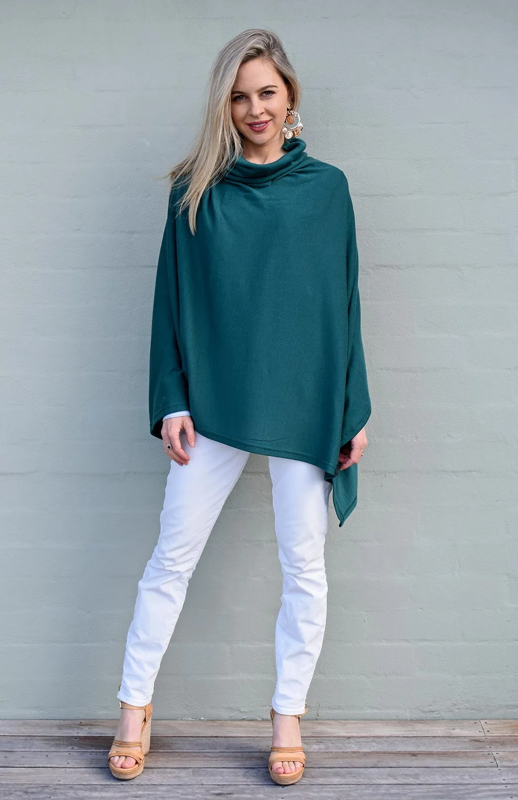 Polo Neck Poncho