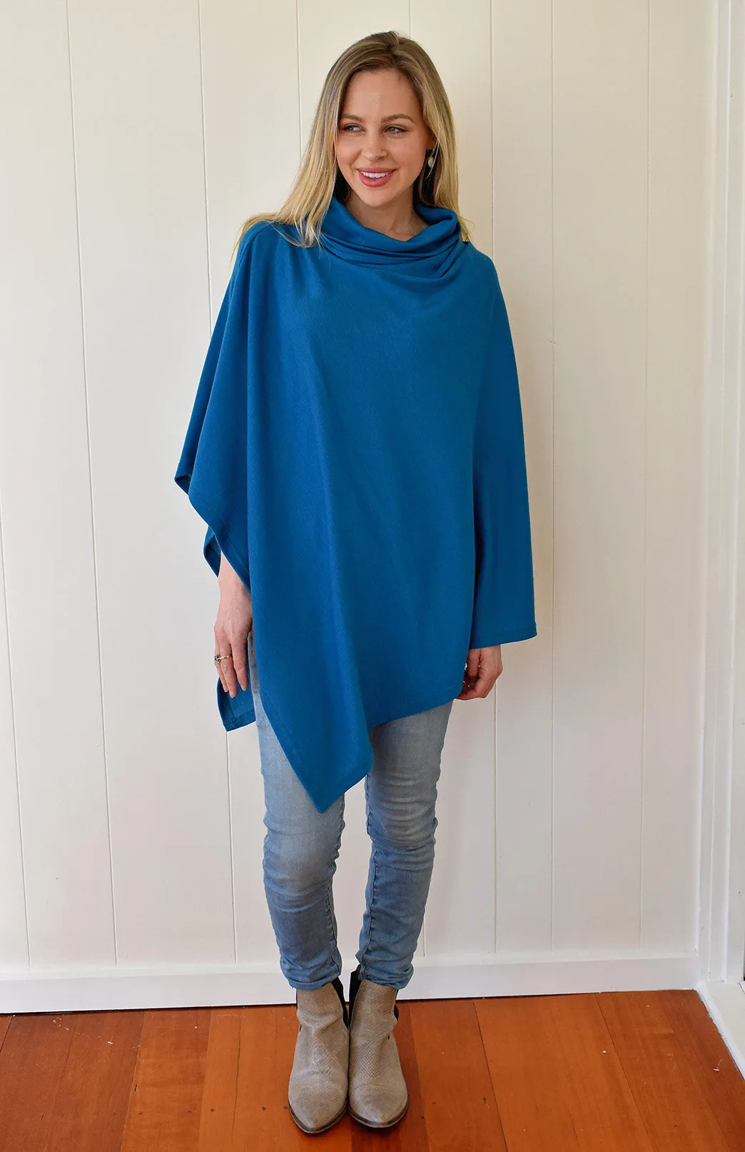 Polo Neck Poncho