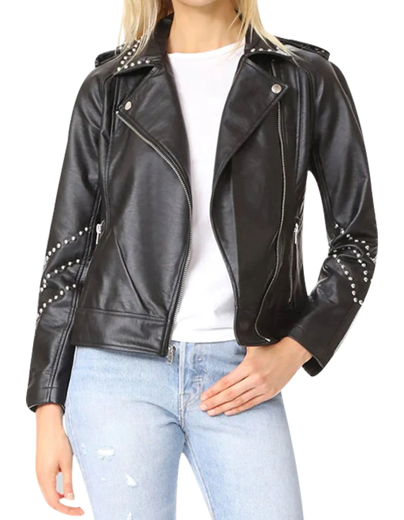 Rebellion Remix Black Studded Leather