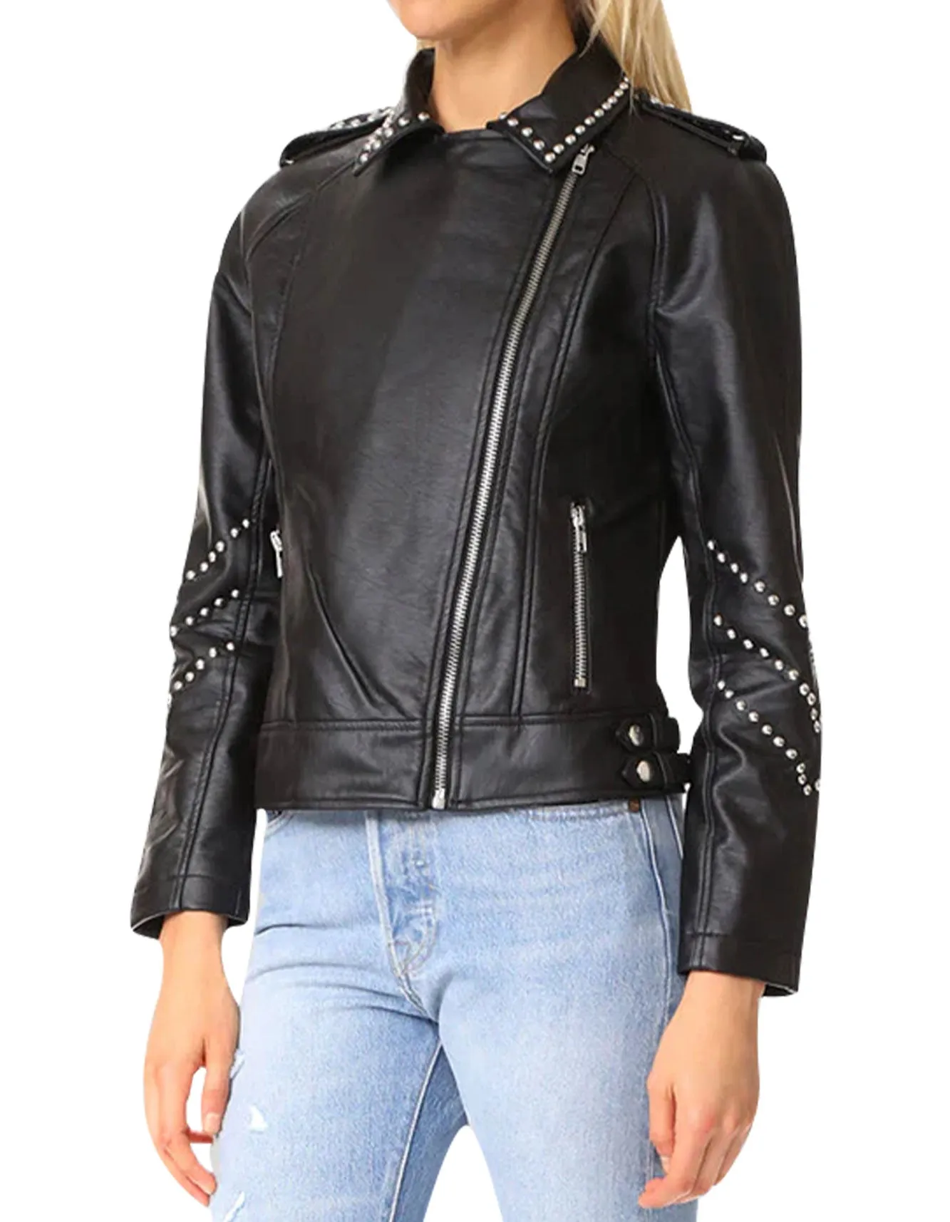 Rebellion Remix Black Studded Leather