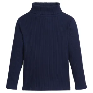 Ribbed Turtleneck- Navy