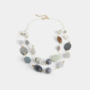 Samira Necklace - Gray Multi