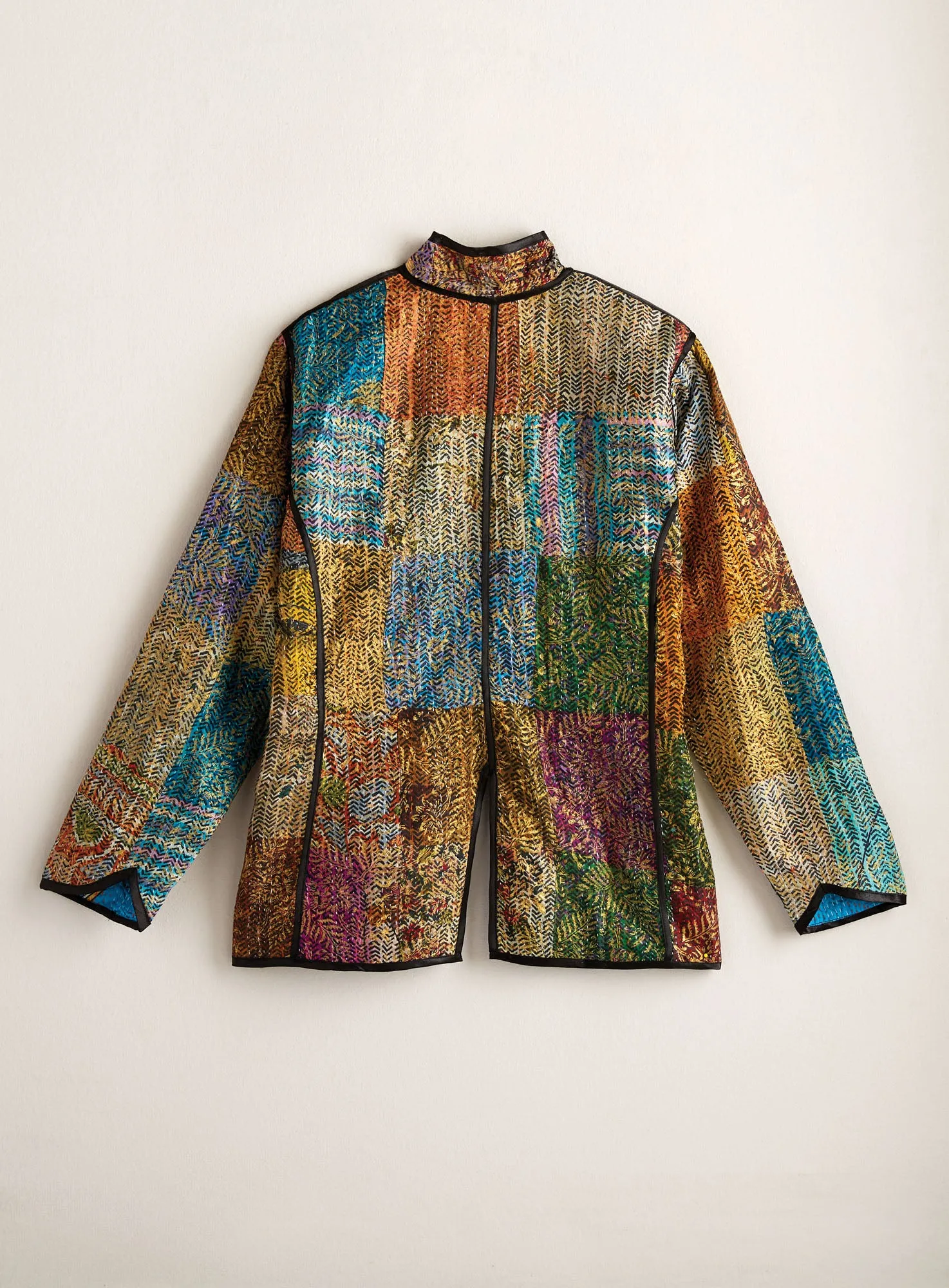 Silk and Gold Sari Patchwork Jacket