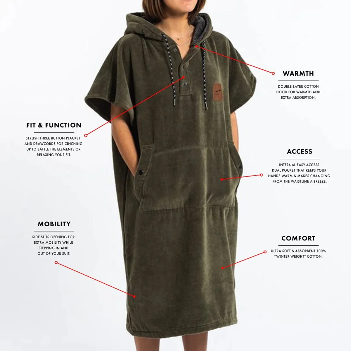 Slowtide The Digs Hooded Changing Poncho