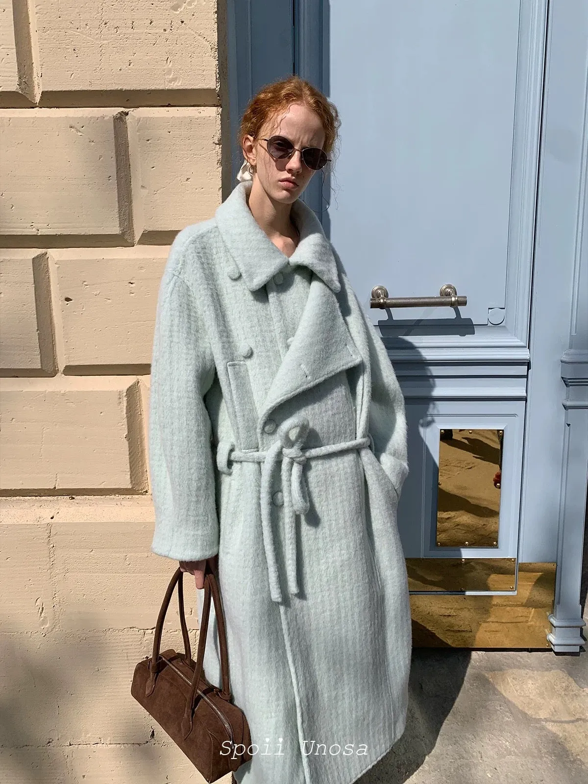 [SPOII UNOSA] The Parisian Wool and Mohair Blended Oversized Coat