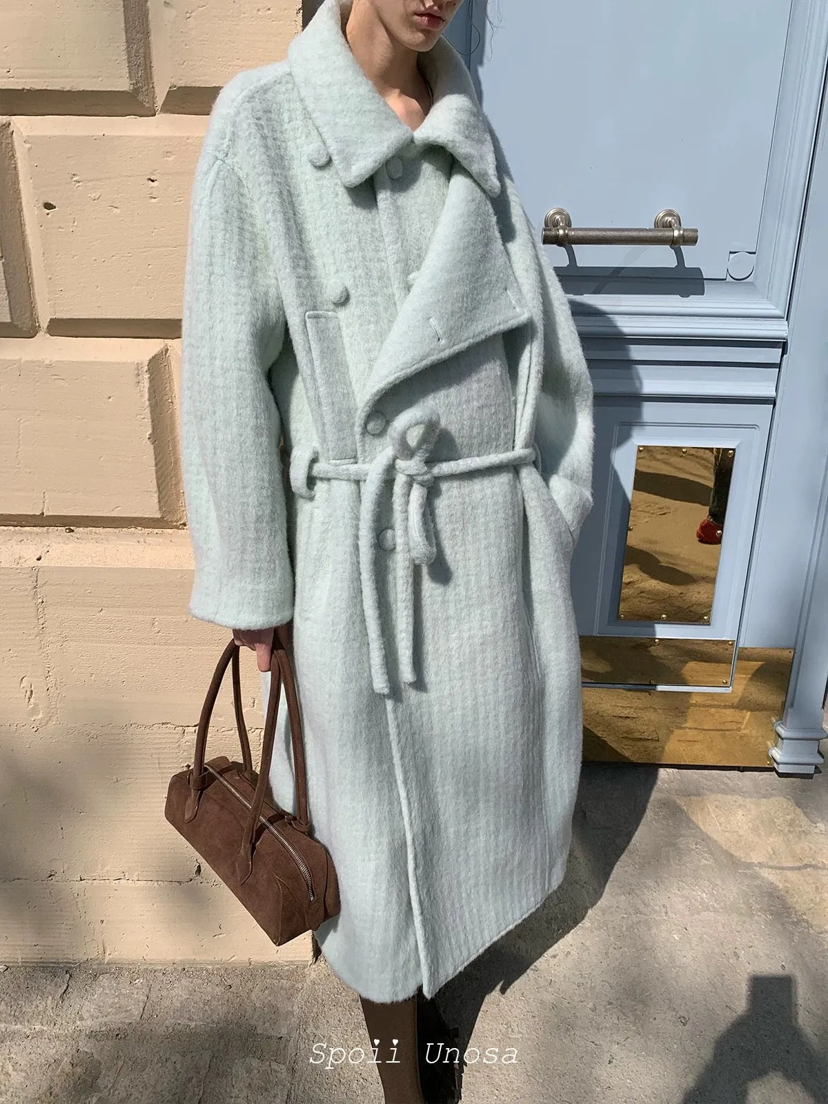 [SPOII UNOSA] The Parisian Wool and Mohair Blended Oversized Coat