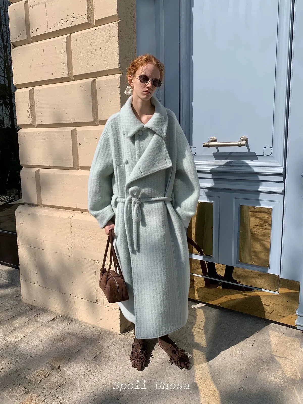 [SPOII UNOSA] The Parisian Wool and Mohair Blended Oversized Coat