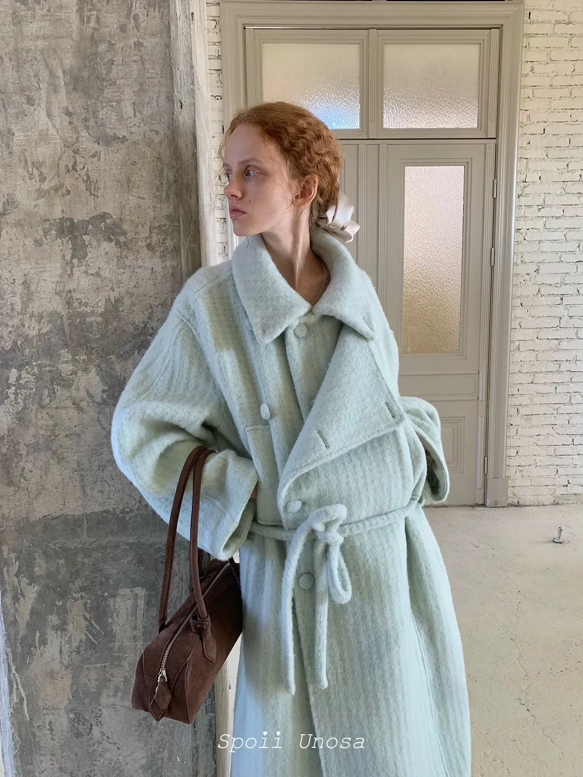 [SPOII UNOSA] The Parisian Wool and Mohair Blended Oversized Coat