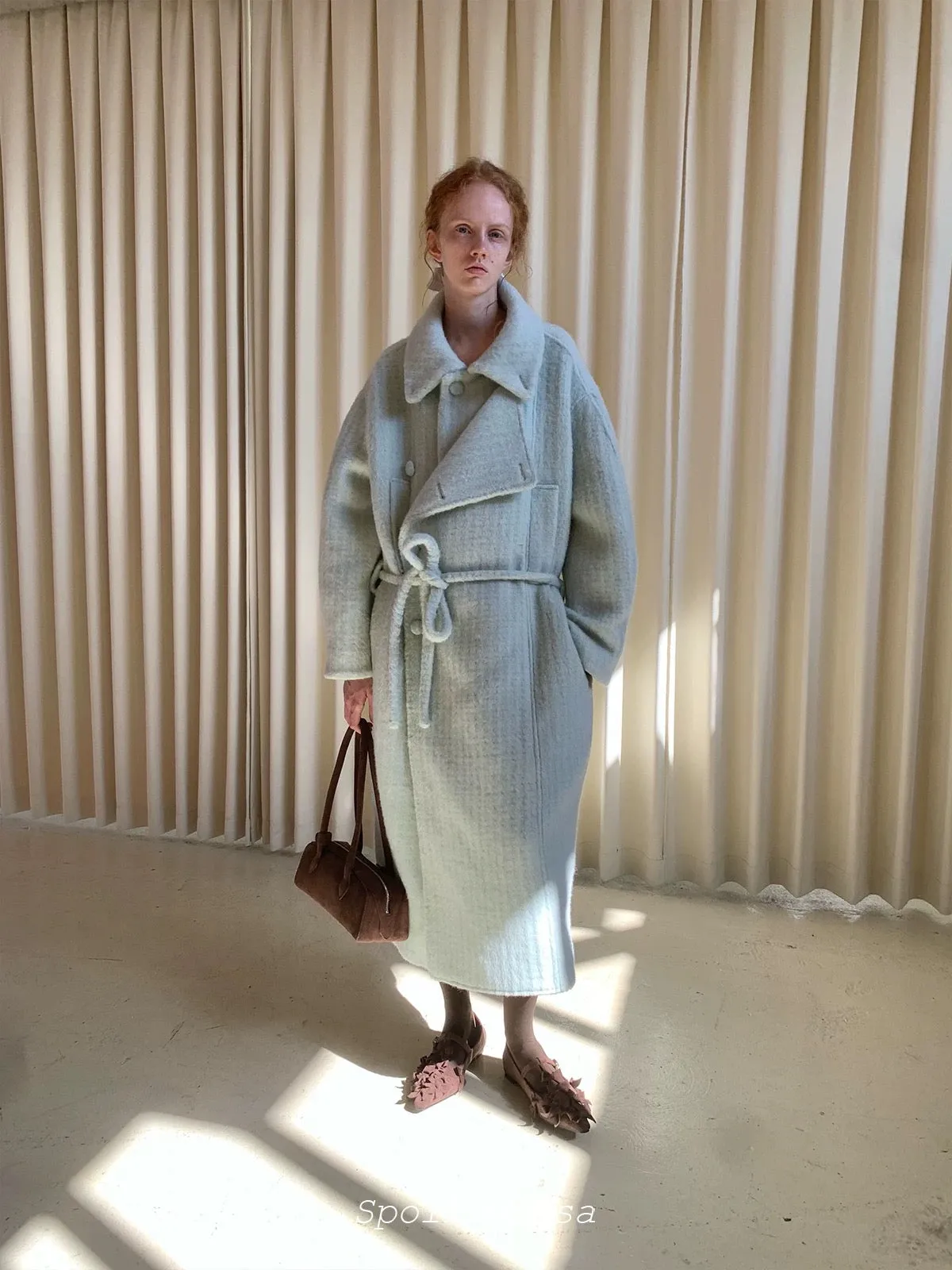 [SPOII UNOSA] The Parisian Wool and Mohair Blended Oversized Coat