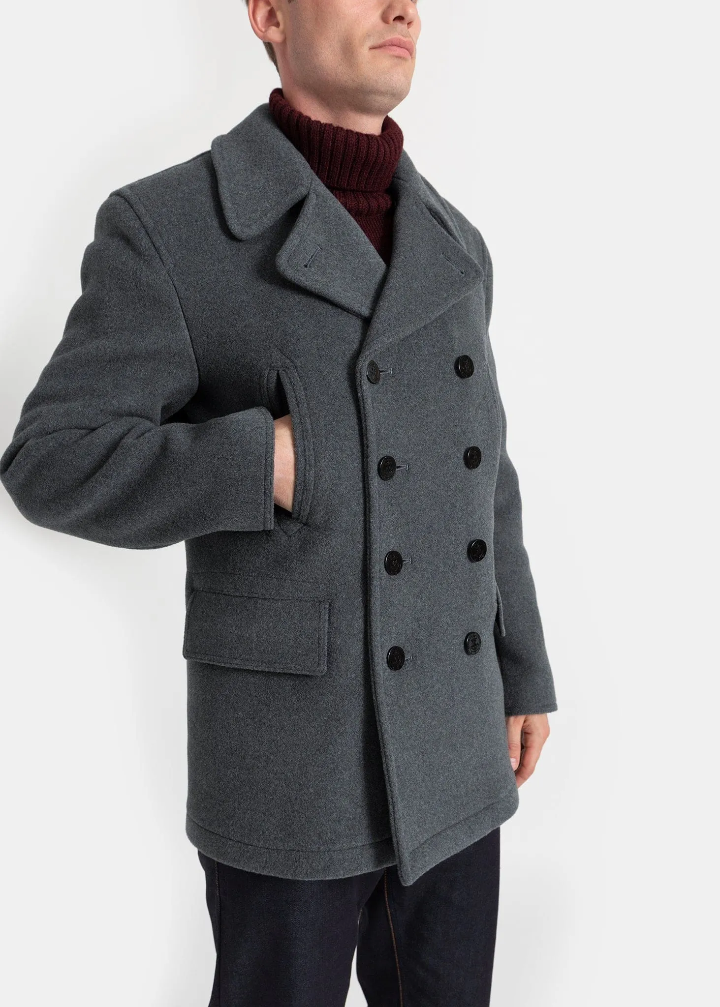 Tartan Churchill Peacoat Grey Blackwatch