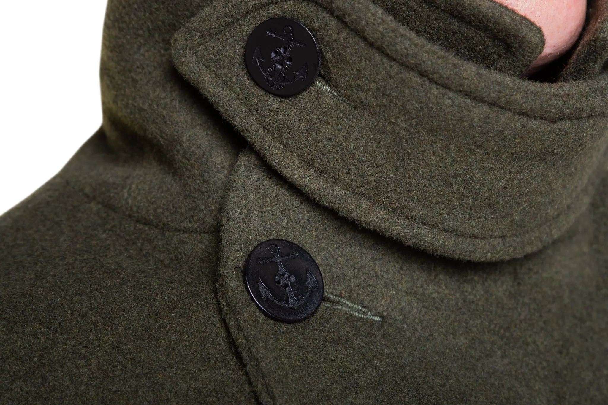 Teddy-Peacoat für Herren - Olive