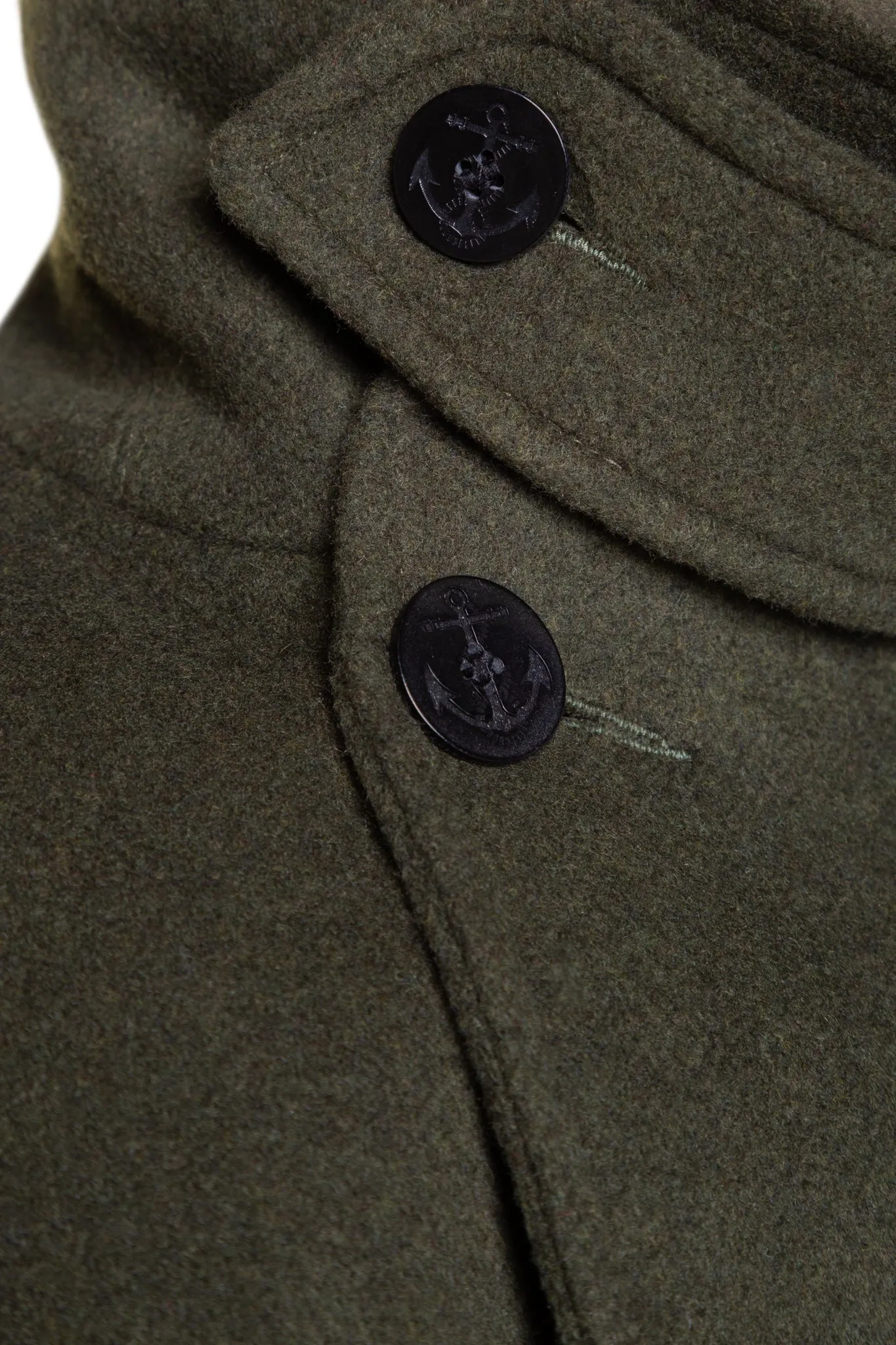 Teddy-Peacoat für Herren - Olive